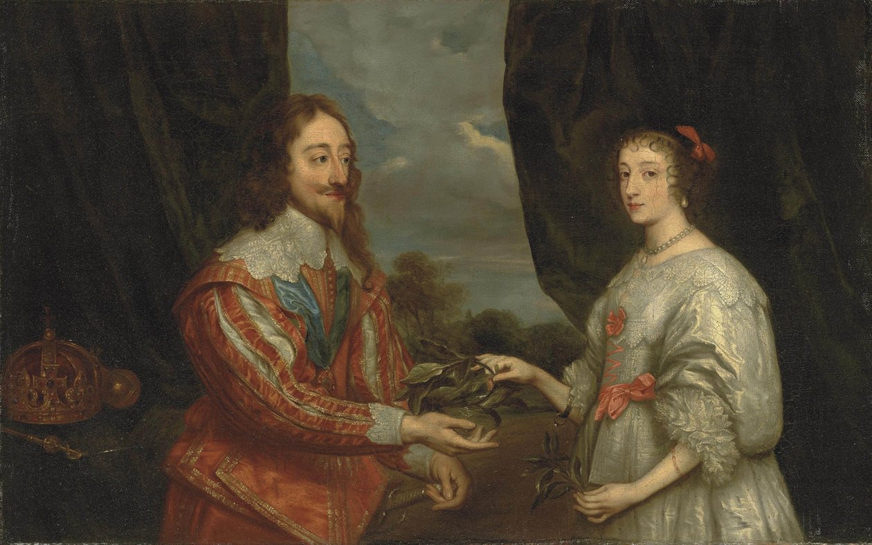 Dobbeltportrett av kong Charles I og dronning Henrietta Maria av Sir Anthony van, Dyck