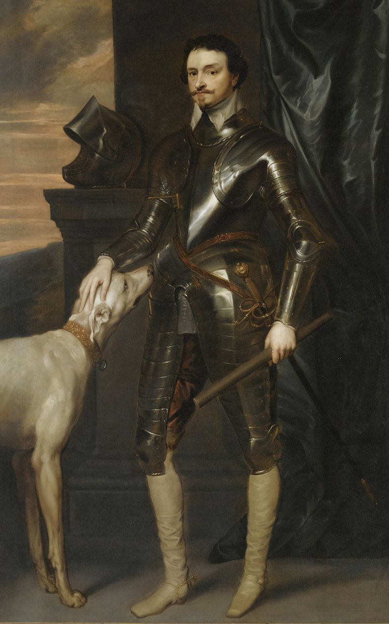 Portrett av Thomas Wentworth, 1. jarl av Strafford 1593-1641, ca. 1640 av Sir Anthony van, Dyck