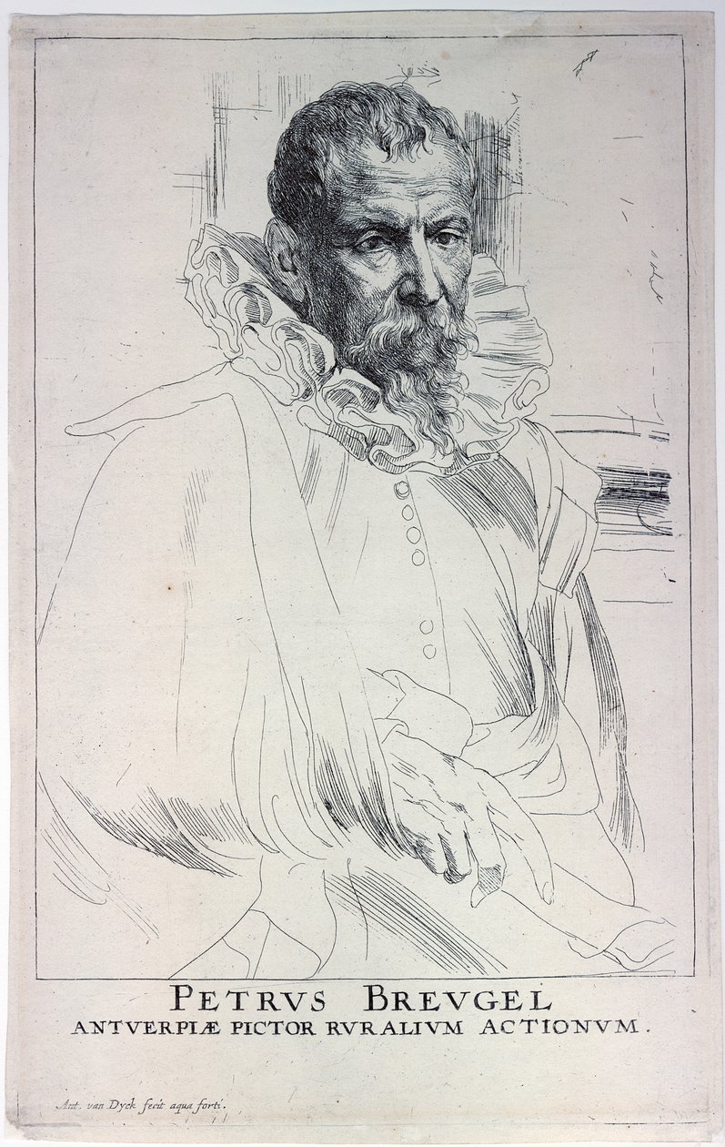 Portrett av kunstneren Jan Brueghel den yngre 1601-1678, første tredjedel av 1600-tallet. av Sir Anthony van Dyck