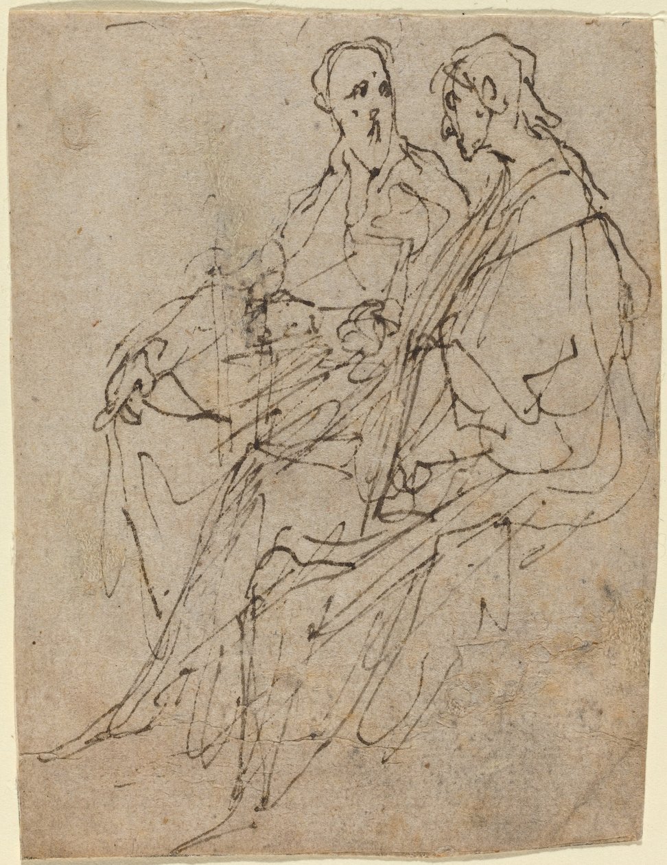 To sittende mannsfigurer av Sir Anthony van Dyck