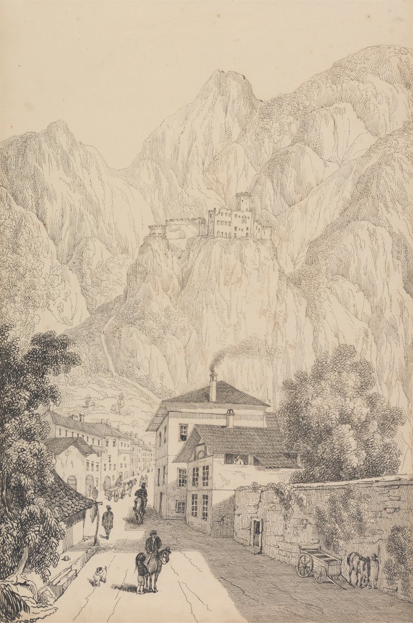 Album med 30 visninger i Tyrol og Italia: Salurns slott nær byen av Sir Charles D