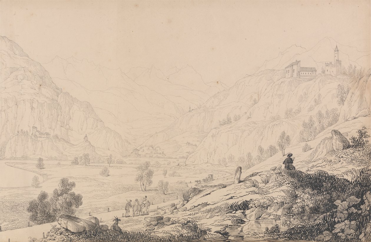 Album med 30 visninger i Tyrol og Italia: Castles of Wafenstein [?], Sprechenstein og Reifenstein noen mil fra Brenner, 27. oktober 1840 av Sir Charles D