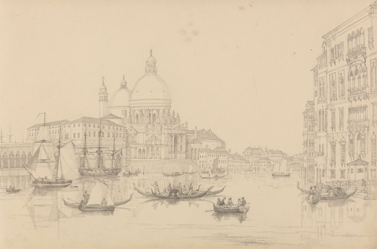 Album med 30 visninger i Tyrol og Italia: St. Maria della Salute-kirken 10. november 1840 av Sir Charles D