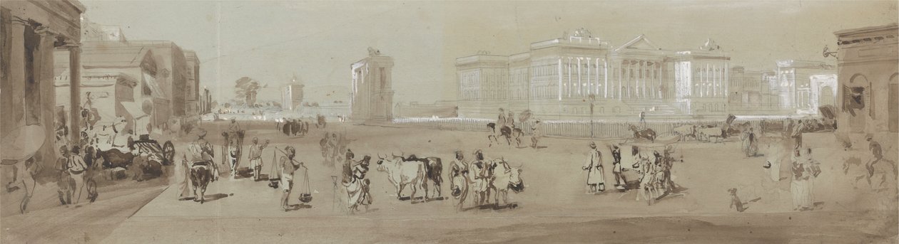 Government House fra St. Andrew's Library - Calcutta av Sir Charles D