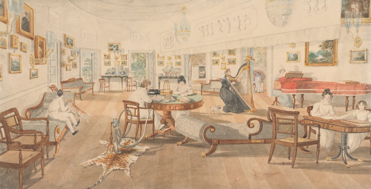 Sommerrommet i kunstnerens hus på Patna av Sir Charles D