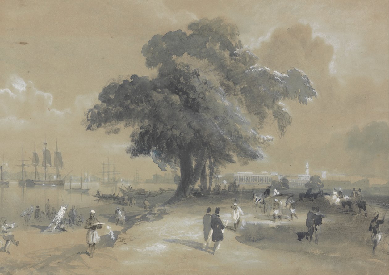 Byen og havnen i Calcutta av Sir Charles D