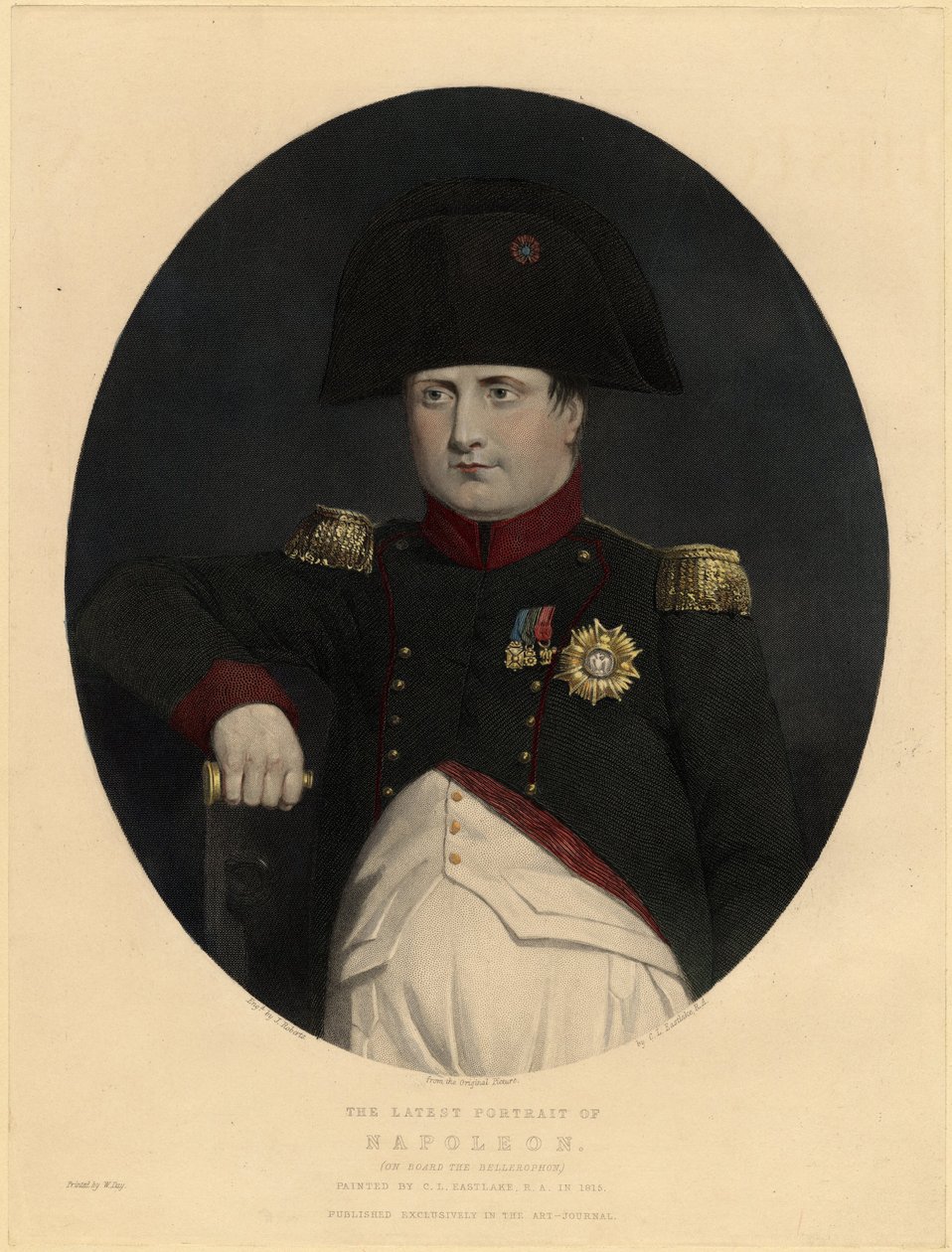 Siste portrett av Napoleon om bord på Bellerophon, 1815 av Sir Charles Lock Eastlake