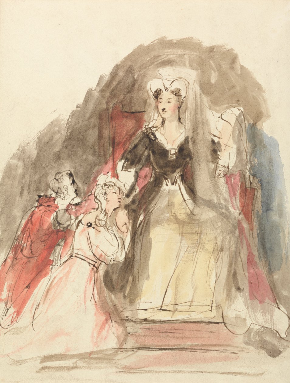 En scene fra "The Abbed" av Sir David Wilkie