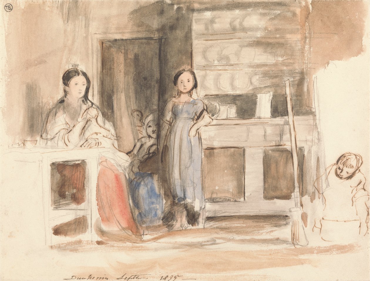Kjøkkenscene: Dunkerrin, september 1835 av Sir David Wilkie