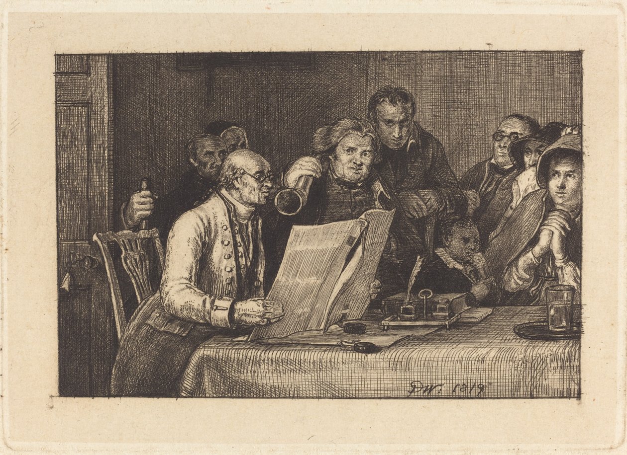 Leser testamentet av Sir David Wilkie
