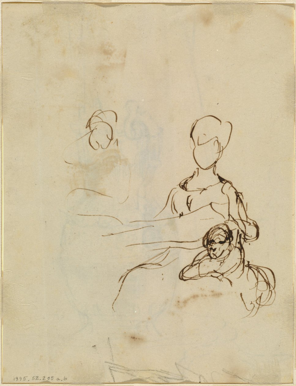 Studie av en mor og et barn [verso] av Sir David Wilkie