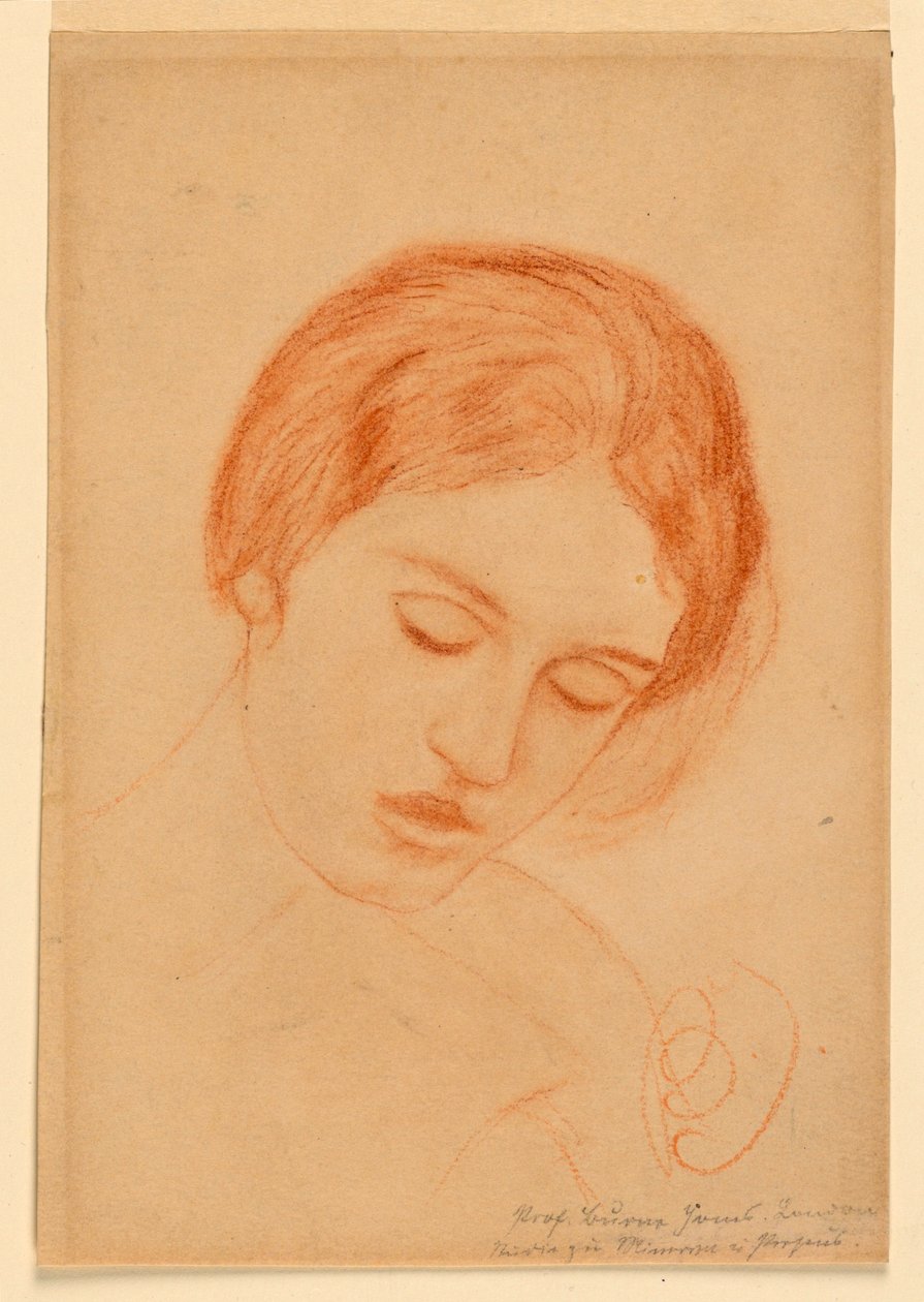 Hodet til en kvinne av Sir Edward Burne Jones