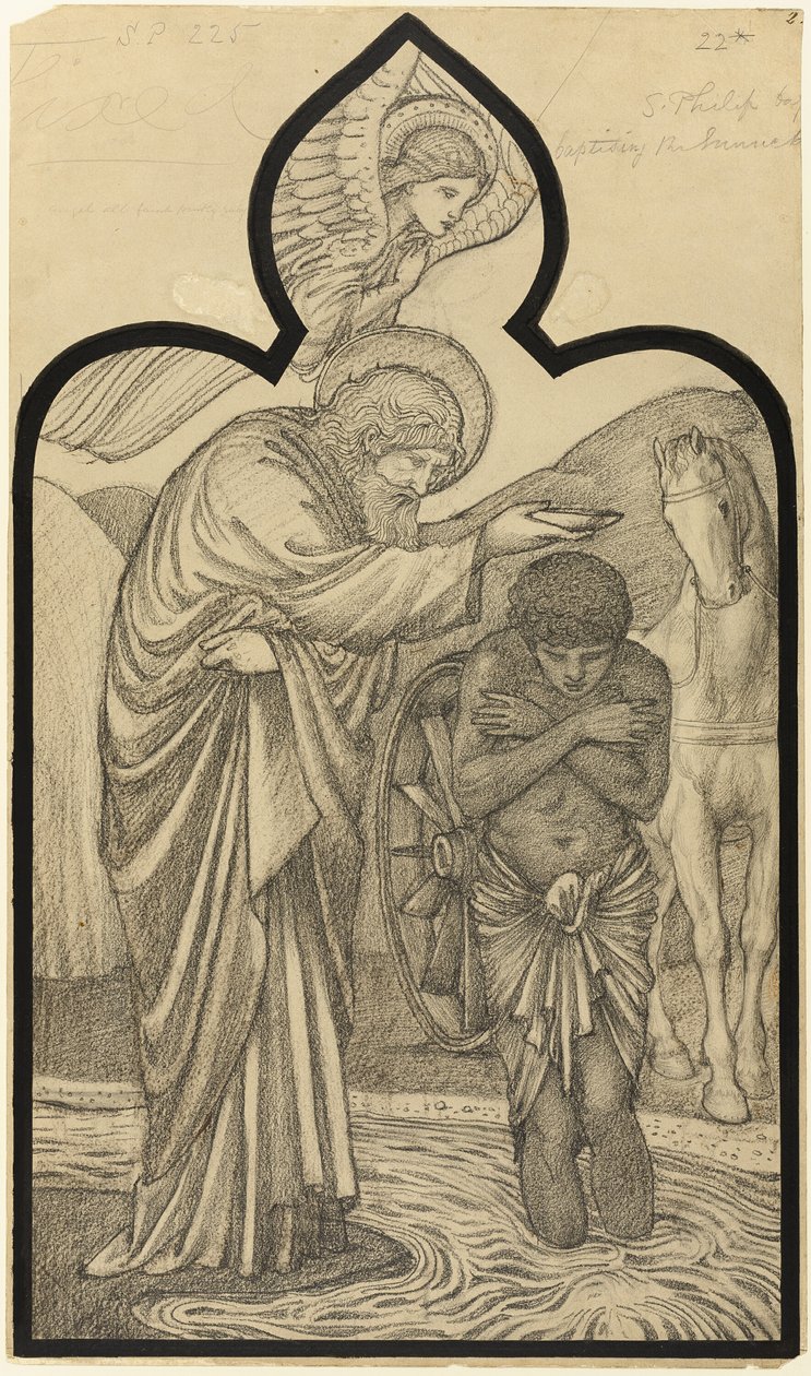 Den hellige Filip som døper evnukken av Sir Edward Burne Jones