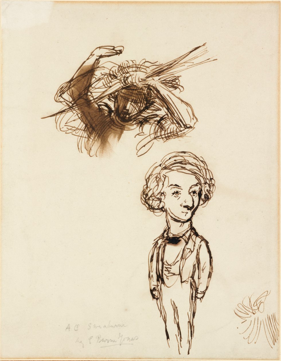 Karikatur av Algernon Charles Swinburne, 1863 av Sir Edward Coley Burne Jones