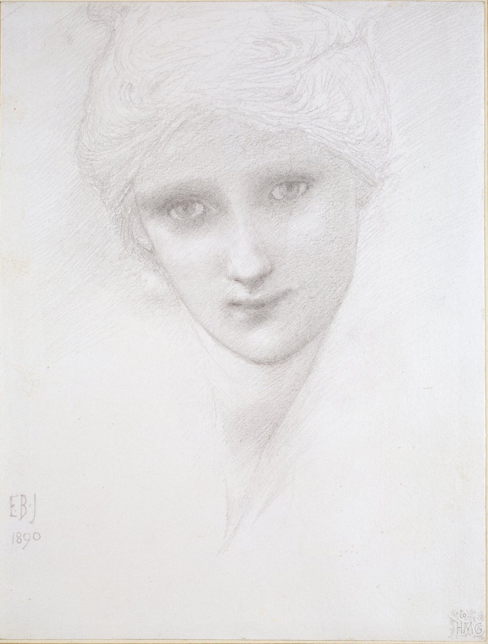 Hodet for en kvinne, 1890 av Sir Edward Coley Burne Jones