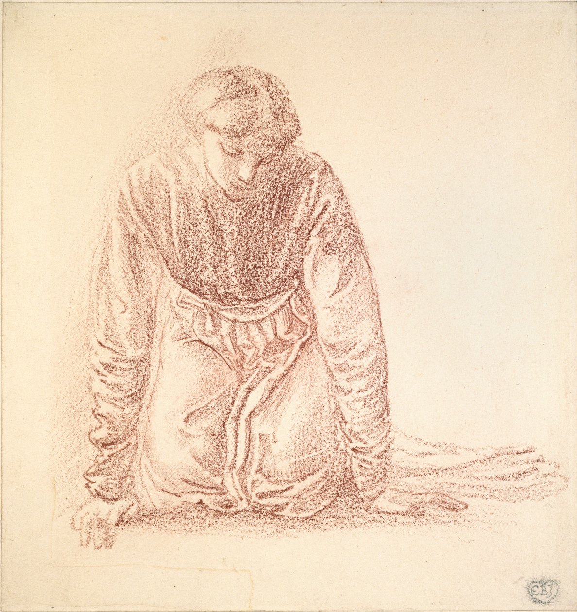 Knelende figur av en kvinne, sent på 1800-tallet av Sir Edward Coley Burne Jones