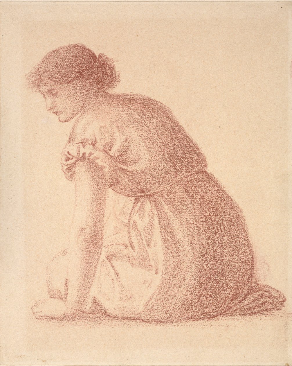 Sittende figur av en kvinne, sent på 1800-tallet av Sir Edward Coley Burne Jones