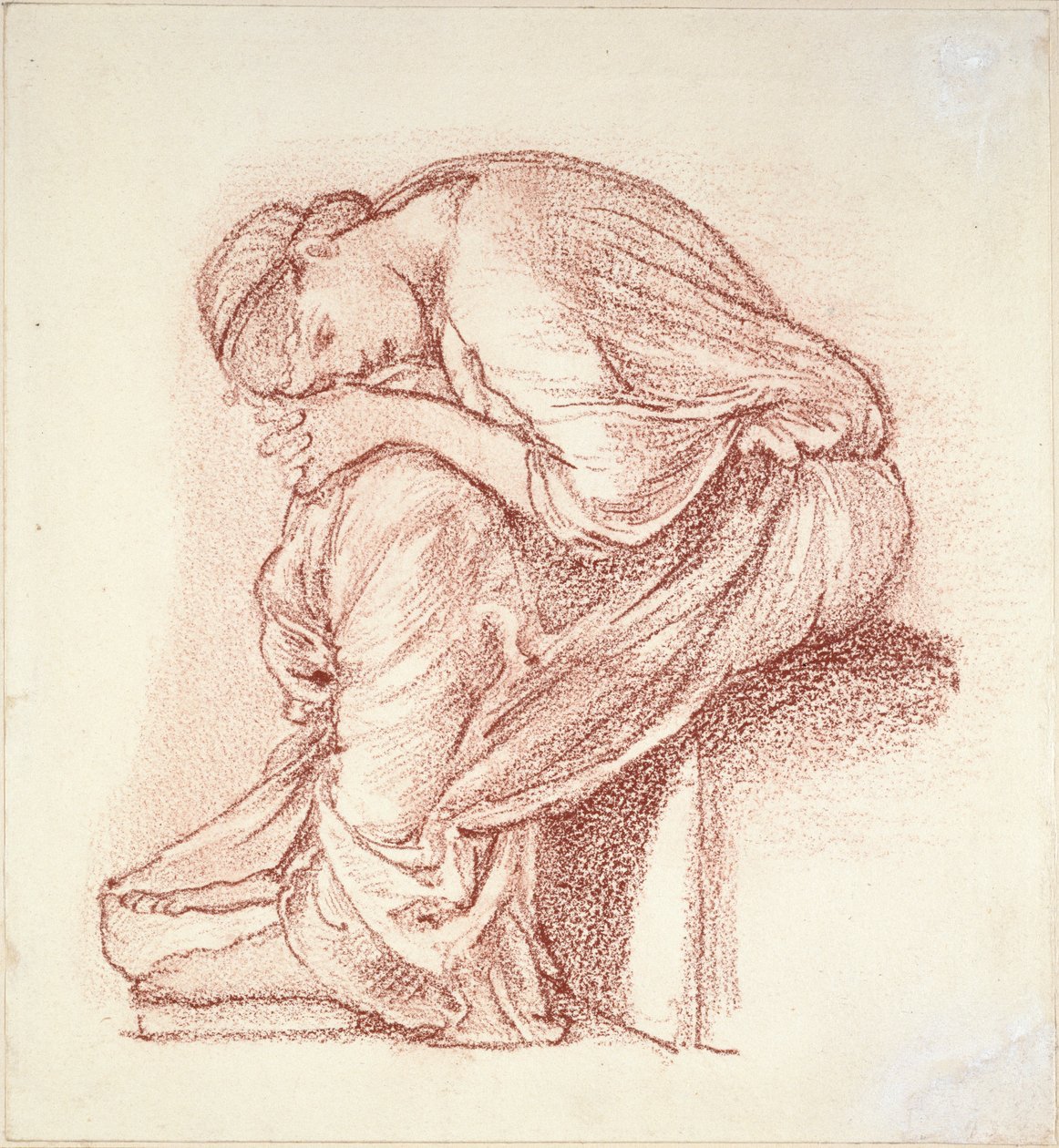 Sittende figur av en kvinne, sent på 1800-tallet av Sir Edward Coley Burne Jones