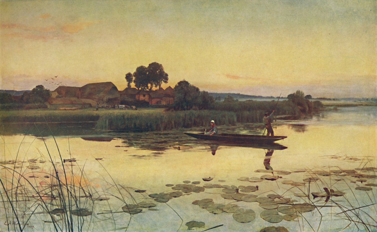 Slutten av en midtsommerdag, 1879. av Sir Ernest Albert Waterlow