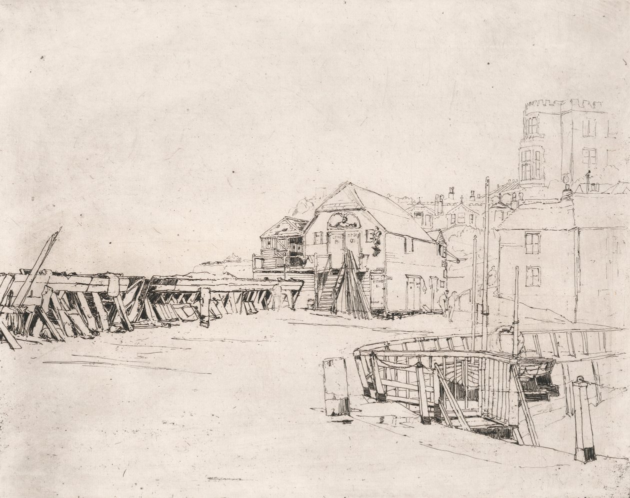 "Lusitania"-flåten på Broadstairs Pier av Sir Frank Short