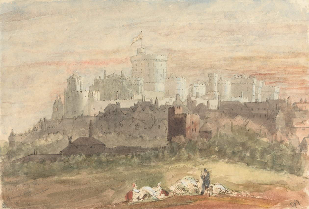 En Capriccio av Windsor Castle av Sir George Hayter