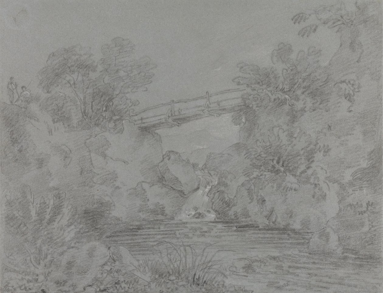 Bro over bassenget ved Llanrwst av Sir George Howland Beaumont seventh Baronet
