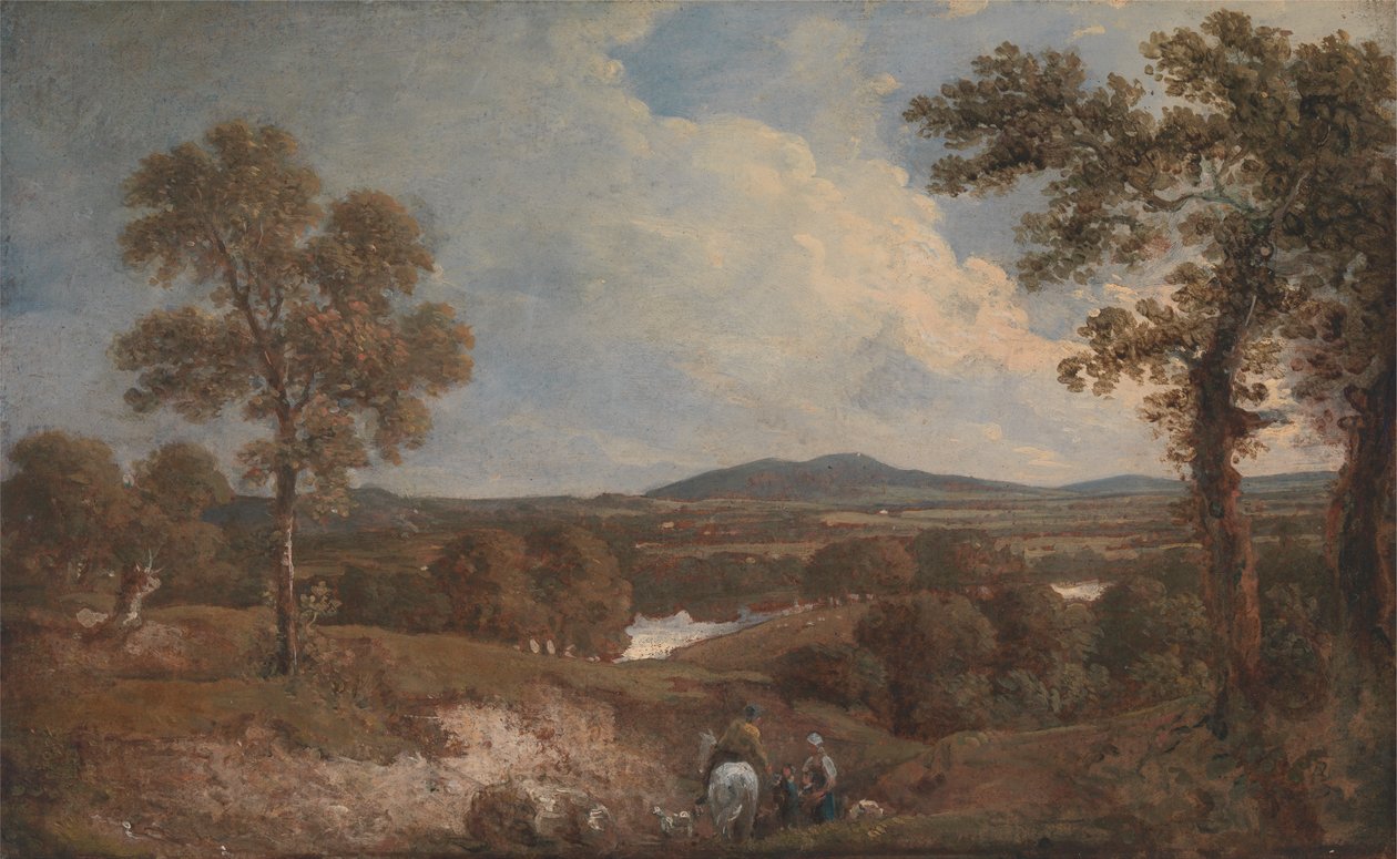 Landskap med figurer i forgrunnen av Sir George Howland Beaumont seventh Baronet