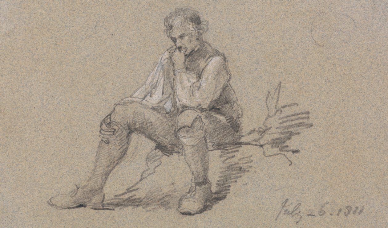 Man sitter av Sir George Howland Beaumont seventh Baronet