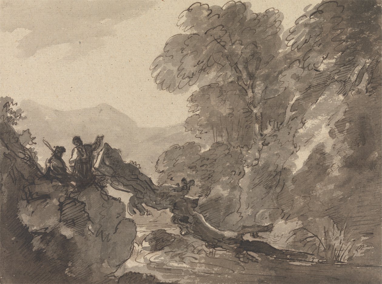 Romantisk landskap av Sir George Howland Beaumont seventh Baronet