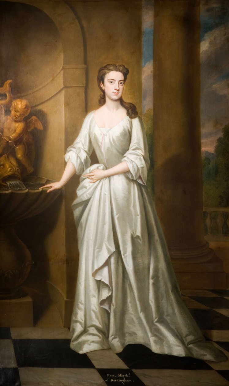 Portrait Of Mary, Marchioness Of Rockingham, d. 1761, 1720. av Sir Godfrey Kneller