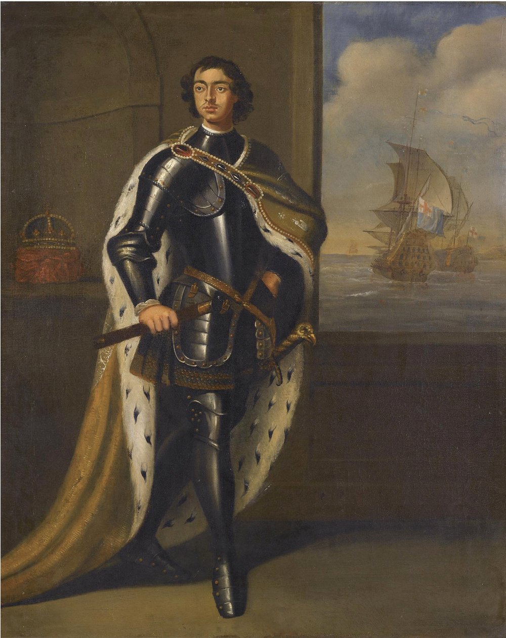 Portrett av keiser Peter I den store 1672-1725, 1690-tallet av Sir Gotfrey Kneller