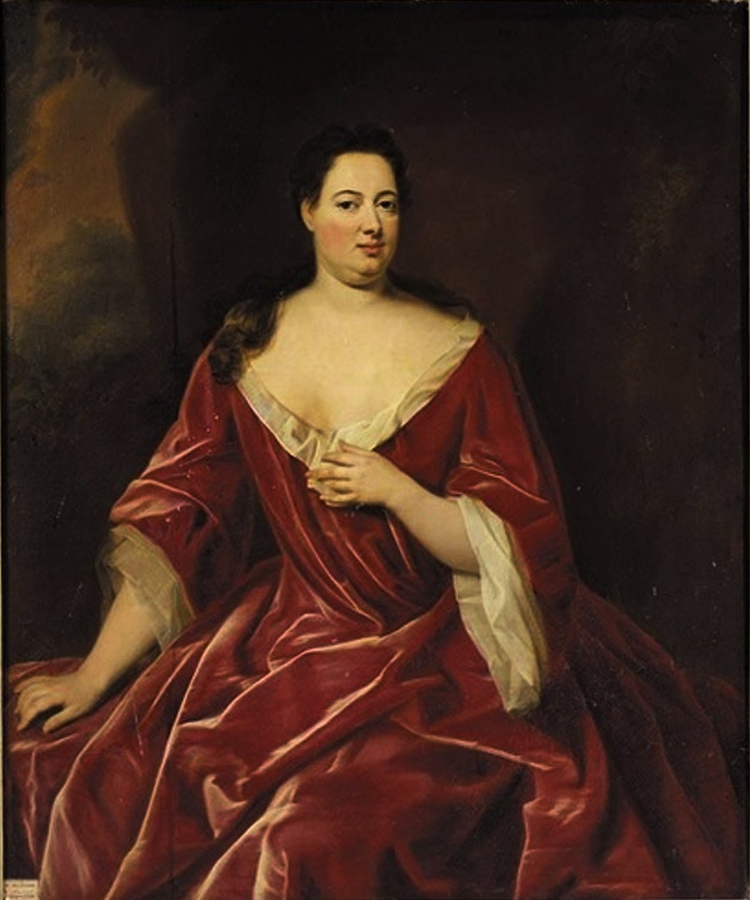 Portrett av Sophia Charlotte von Kielmansegg, grevinne av Darlington 1675-1725 av Sir Gotfrey Kneller