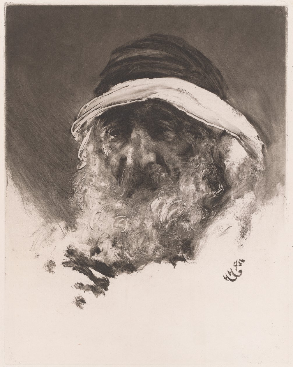 En arabers hode av Sir Hubert von Herkomer