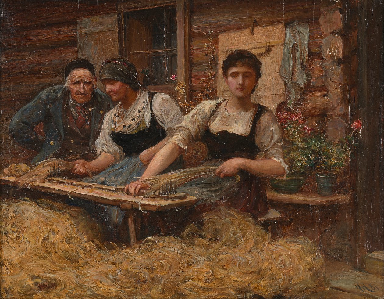 Karde ull av Sir Hubert von Herkomer