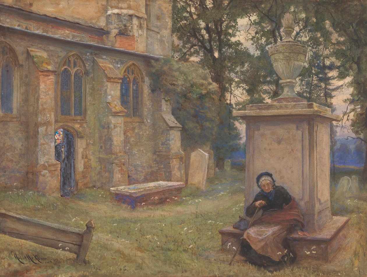Resten: Aldenham Church av Sir Hubert von Herkomer