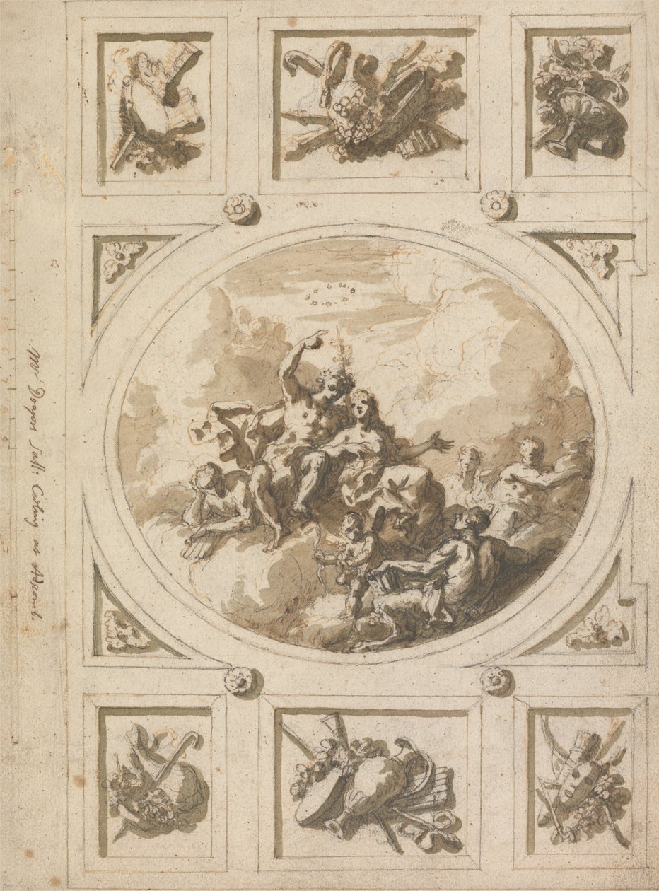 Design for et tak hos Addiscombe: Bacchus og Ariadne av Sir James Thornhill