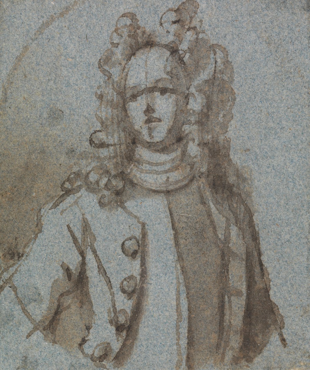 Portrett av en mann som har på seg en parykk med full bunn av Sir James Thornhill