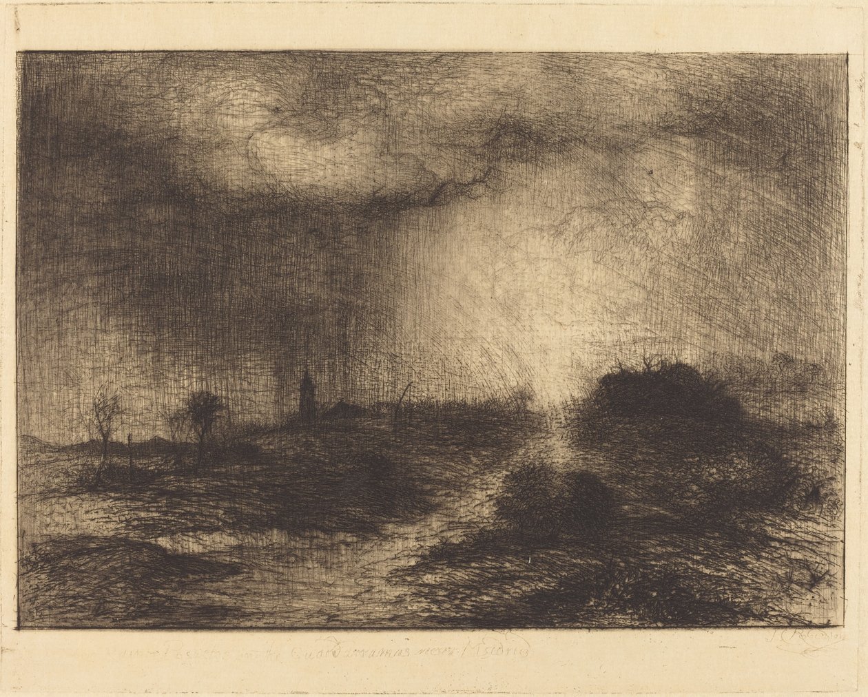 Oktober Regn: Posuclos i Guardarramas, nær Madrid av Sir John Charles Robinson
