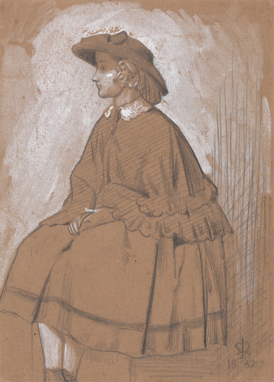 Studie av en jente av Sir John Everett Millais