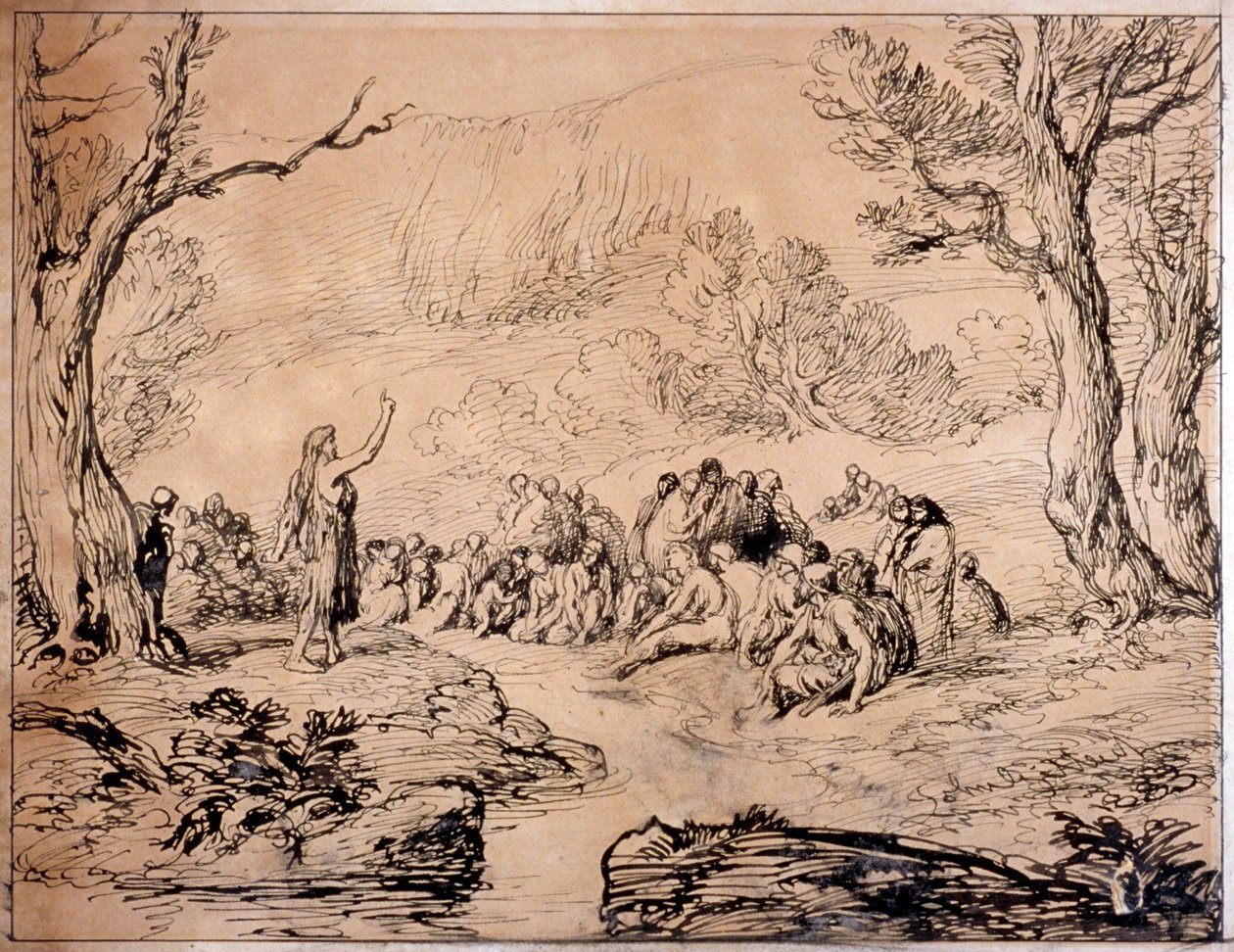 'St John Preaching in the Wilderness', 1883. av Sir John Gilbert