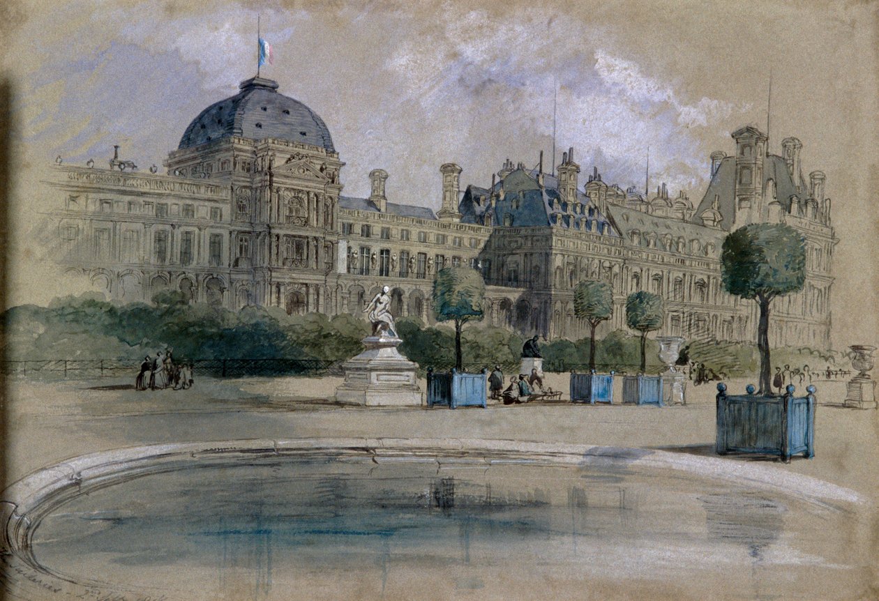 Tuileriene, Paris, Frankrike, 1846 av Sir John Gilbert