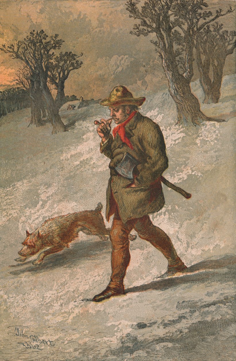 The Woodman and His Dog, 1862. av Sir John Gilbert