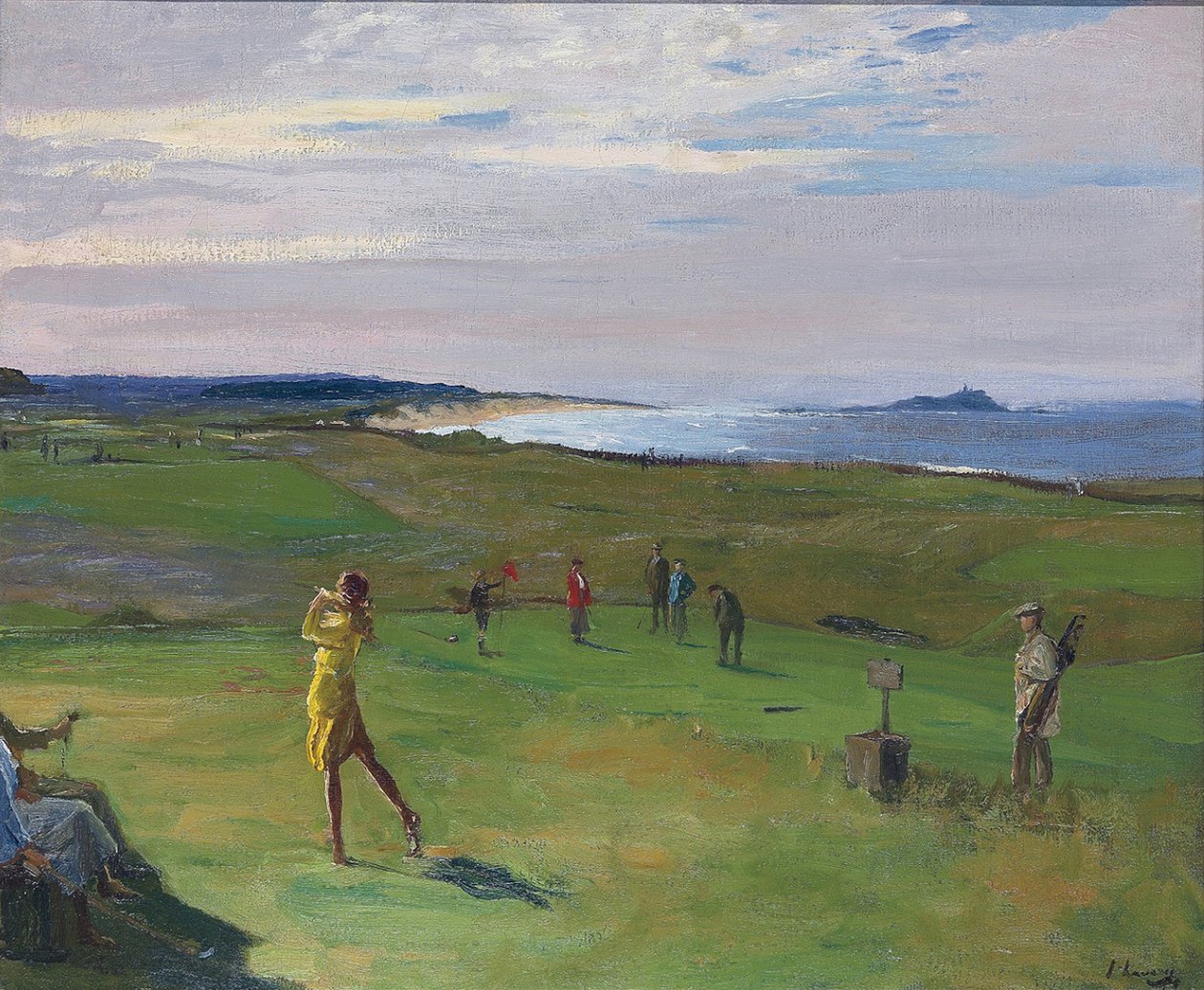 Golfbanen, North Berwick av Sir John Lavery