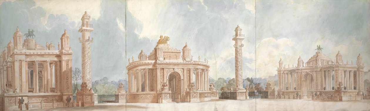 Design for inngangen til Hyde Park og St. James' Park av Sir John Soane