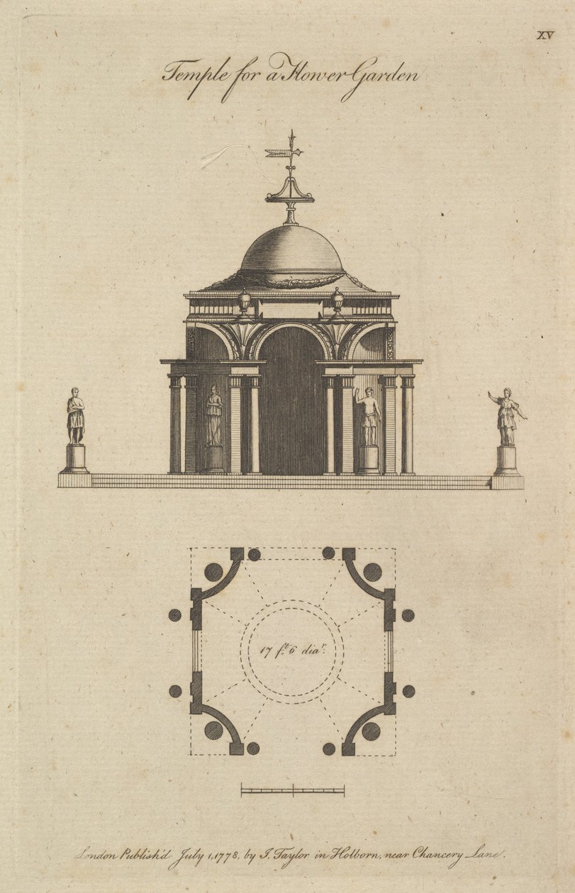 Tempel for en blomsterhage, 1778. av Sir John Soane