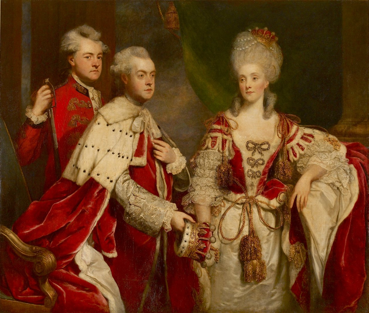 George, 2. jarl Harcourt, hans kone Elizabeth og bror William, 1780 av Sir Joshua Reynolds