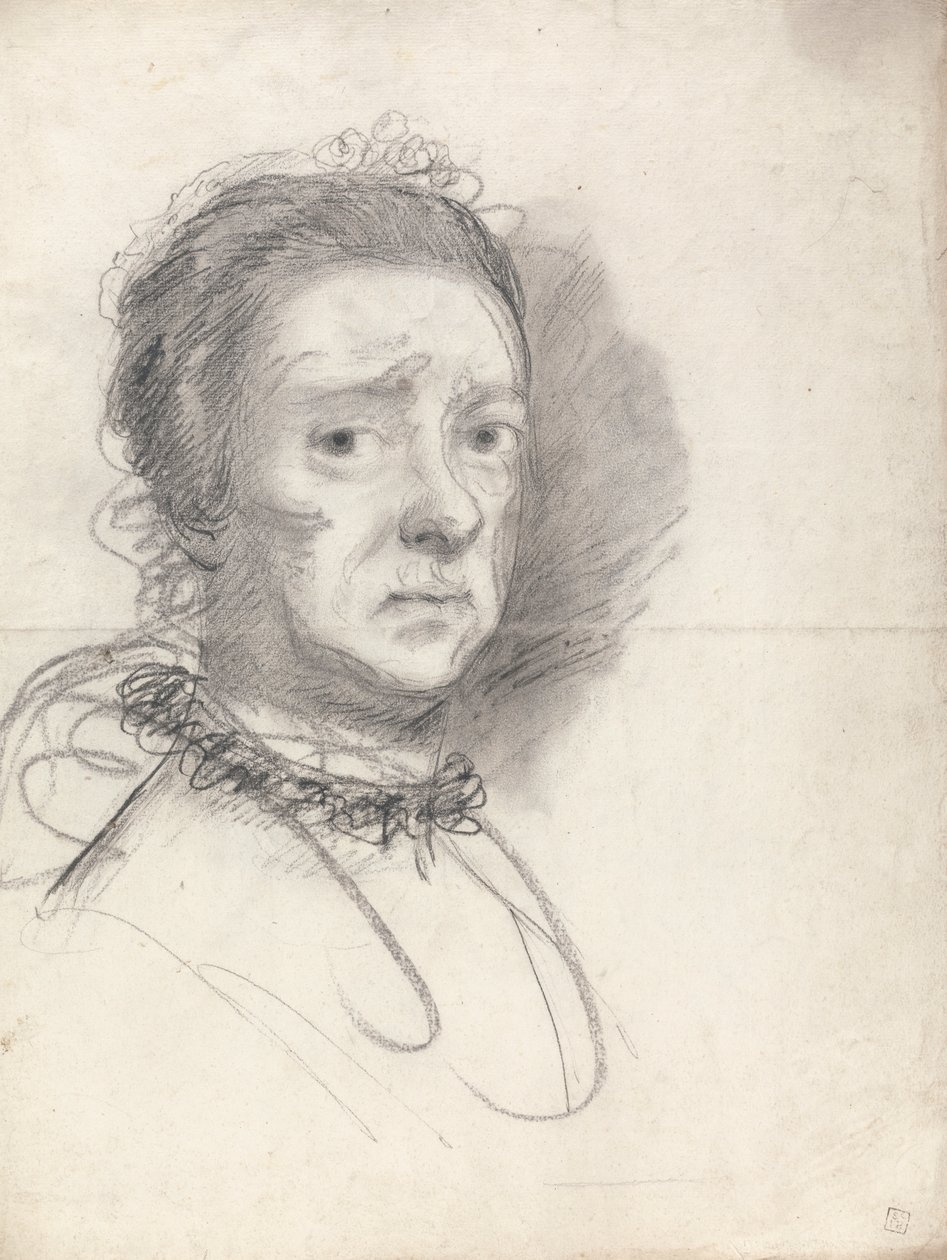 Leder for en eldre dame; studier fra Rafaels disputas av Sir Joshua Reynolds