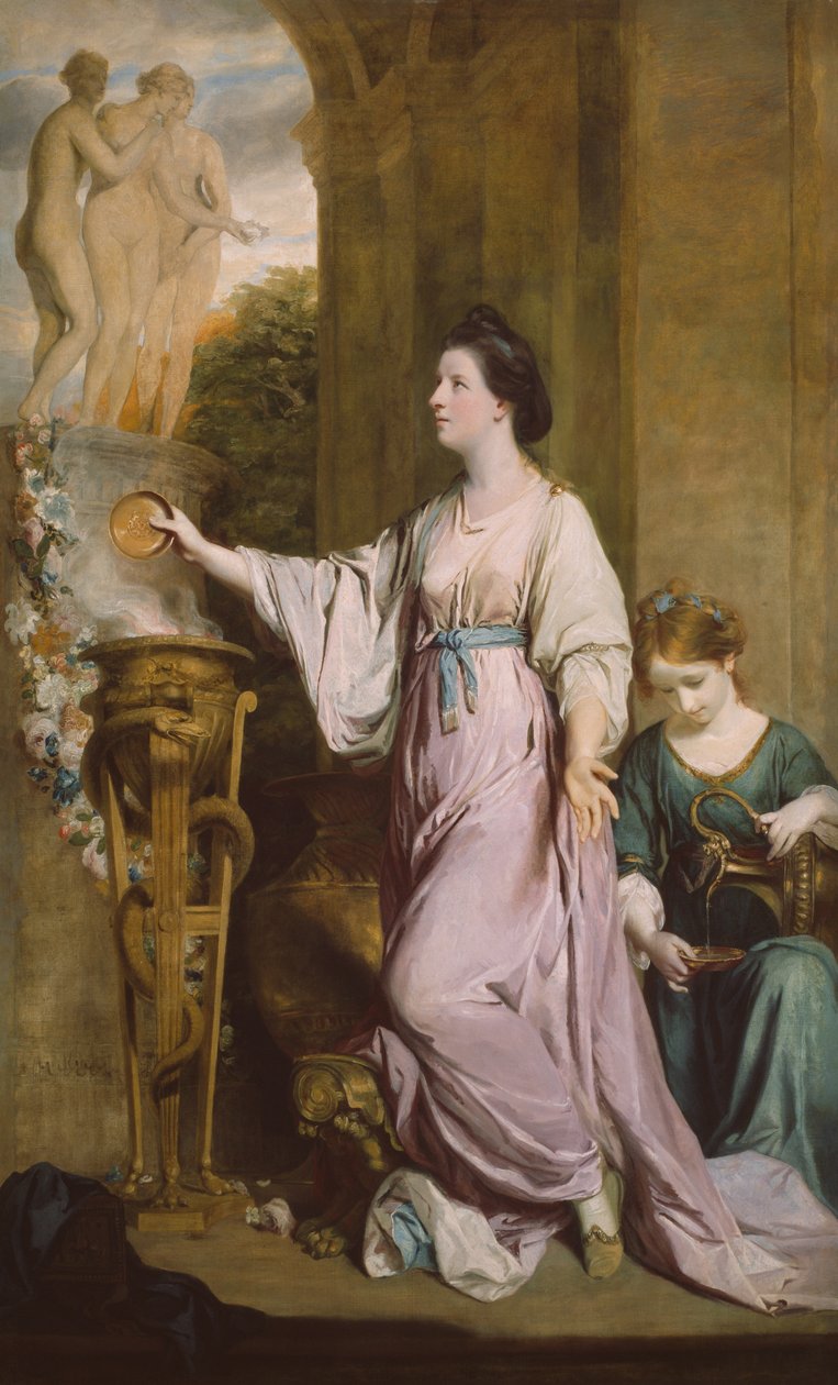Lady Sarah Bunbury ofrer til nådene av Sir Joshua Reynolds