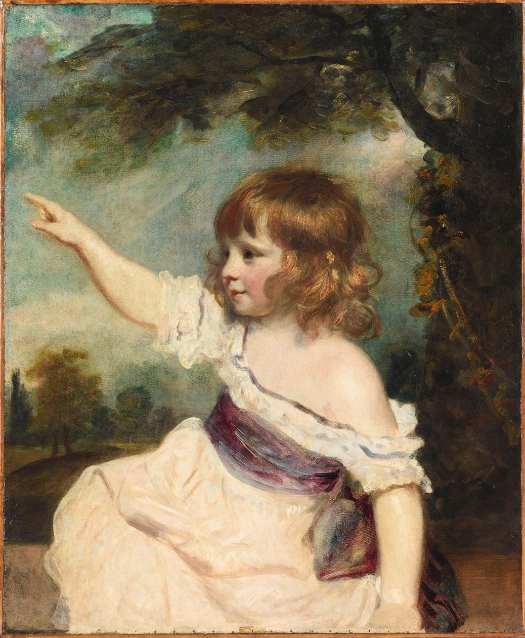 Portrett av Francis George Hare 1786-1842 kjent som Master Hare, 1788-1789. av Sir Joshua Reynolds