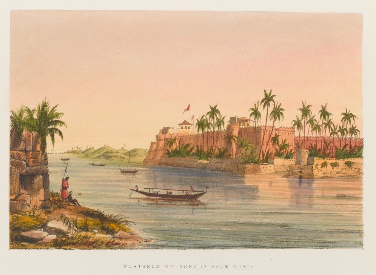 Fortress of Bukkur fra Roree av Sir Keith A. Jackson